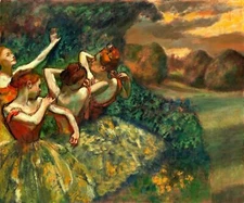 8721.Decoration Poster print.Home Room wall art design.Degas ballerinas.Ballet
