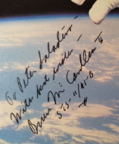 VINTAGE - ASTRONAUT BRUCE McCANDLESS II - SIGNED 8 X 10 PHOTOGRAPH NASA. COA - Picture 2 of 4