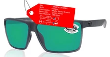 Costa Del Mar Rincon Smoke Frame Green Mirror 580 Glass Polarized Lens
