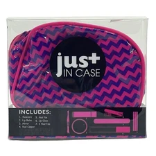 JUST IN CASE Beauty 12 Piece Beauty Emergency Kit Essentials Make Up Bag NEW NIB