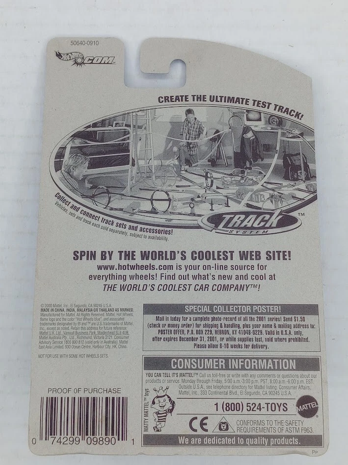 2001 Hot Wheels Wild Willy #110 Rare Black 1:64Scale - Image 3 of 3