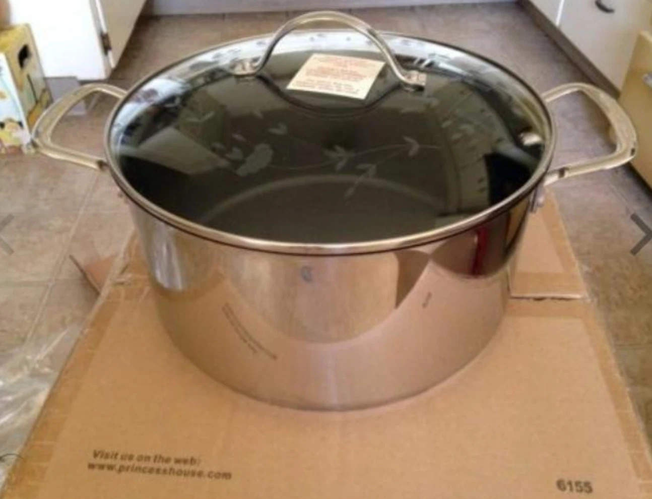 Princess House Stainless Nonstick 9-Qt. Dutch Oven 6155