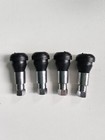Snap-In Wheel Tire Valve Stems Short Chrome Rubber Cap 4 pcs Tr413