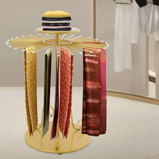 Freestanding Scarf Display Rack Rotating Round Scarf Display Stand Scarf Holder