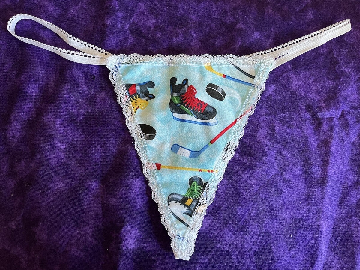 Womens HOCKEY SKATES Puck Stick Gstring Thong Sexy NHL Underwear