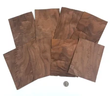 1 Lot Of 8pcs Walnut Swirl Raw Veneer Shorts, Lot #251