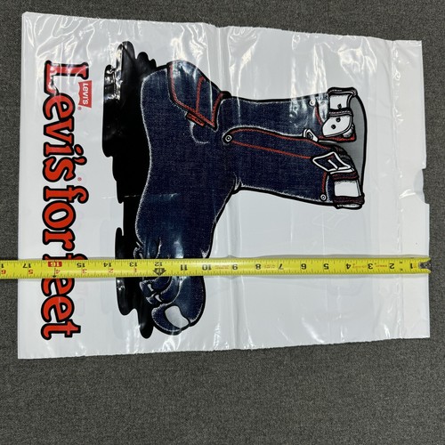 Vintage Levis Shopping Bag Plastic Levis For Feet 70s 80s Big E Amko Plastics - Picture 4 of 7