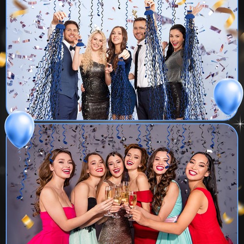50 Pcs Graduation No Mess Confetti Popper Hand Throw Streamer Popper Bulk Col... - Picture 6 of 7