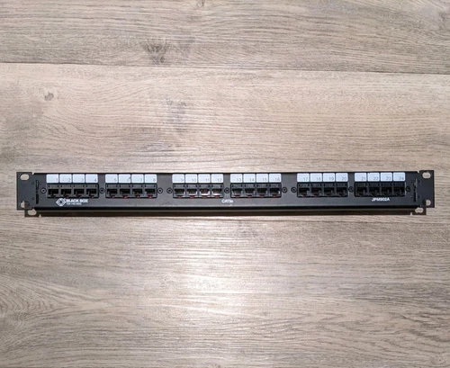 Black Box Cat5E Unshielded Patch Panel 24-Port 1U JPM902A