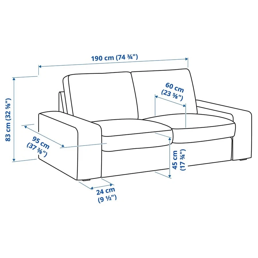 Sofá Love Seat Ikea Kivik - Excelente estado Foto 3 de 4