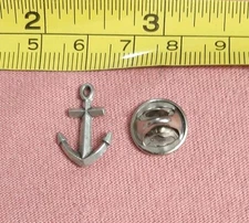 Vintage Pewter Anchor Bob Siemon Lapel Pin Sea Sailor