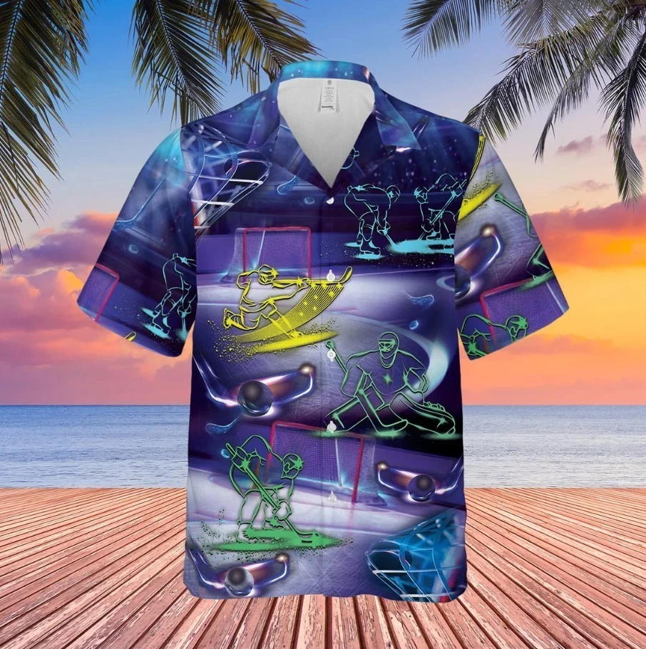 Hockey Lover Hawaiian Shirt, Hawaii Shirt, Casual Shirt, Short Sleeves Shirt