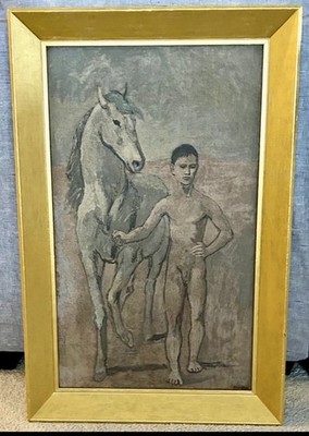 PICASSO  Boy Leading a Horse  Lithograph Canvas on Art board 17 x 29  RARE