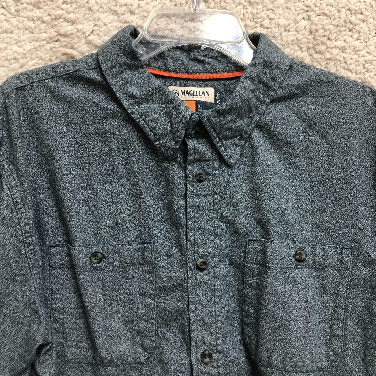 Camisas de manga larga Magellan Gris para Hombres