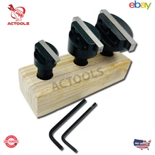 Fly Cutter Holder 3Pcs  Set Plus ½” Shank HSS Square Tool Bit USA ACTOOLS