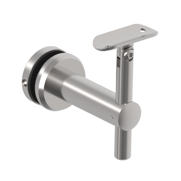Edelstahl Glas-Handlaufhalter V2A Aisi 304 Geschliffen 42,4Mm HöHenverstellbar-image