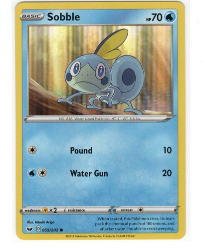 Pokemon Sobble 055/202 Sword & Shield Holo Promo NM