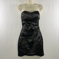Speechless Womens Y2K Strapless Satin Bandage Mini Dress Sz 3 Sweetheart Hoco
