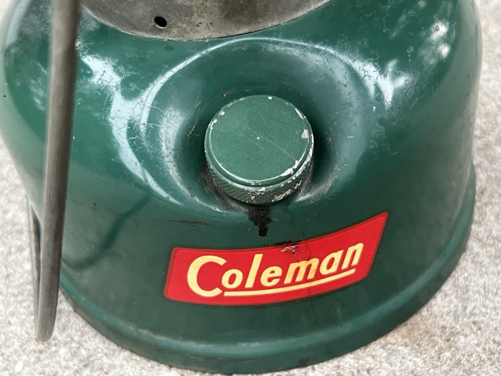 Old 1951 Coleman Dual Mantle Big Hat Lantern 228E  12/51 Sunshine Globe  CLEAN