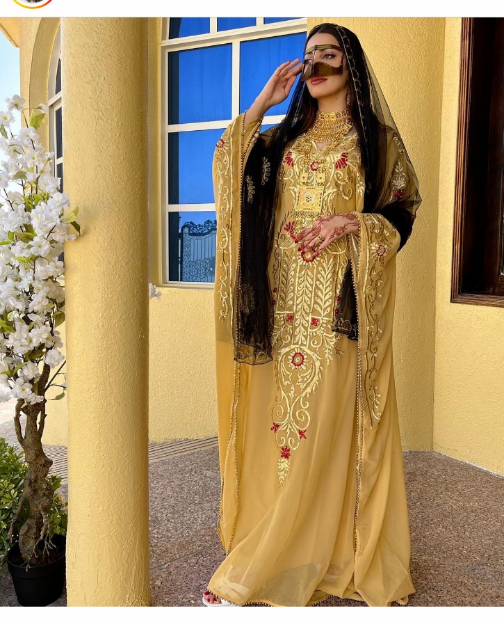 Oferta Nuevo Marroquí Dubái Caftanes Farasha Abaya Vestido Muy De Largo Ms 563