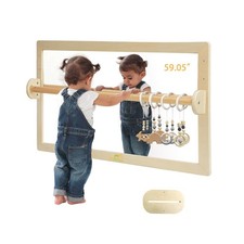 Infant Coordination Mirror Montessori Safety Pull up Bar Baby MirrorAcrylic N...