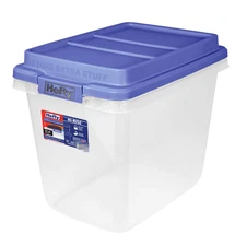 Hefty, 32 Quart Clear Storage Bin, Latched Storage Container