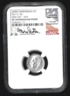 2017-S ENHANCED FINISH DIME SPECIMIN SP70 NGC FIRST DAY ANA SIGNED MIKE CASTLE