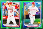2 CARD LOT Mike Trout /99 GREEN Mojo #82 2024 Bowman Mega Box & 2024 Bowman /99