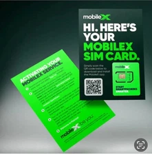 MobileX SIM Card Starter Kit Prepaid with $10 Unlimited Calls /Text NEW
