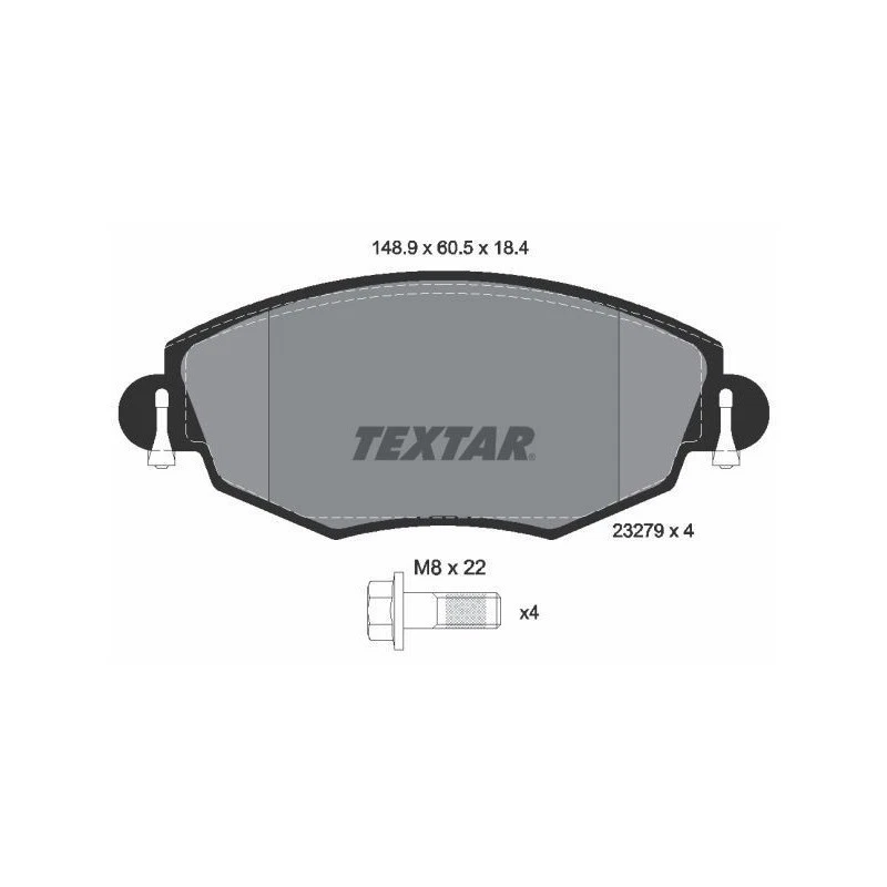 TEXTAR 2327904 Plaquettes de frein avant pour Mondeo X-Type - Photo 1/1