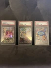 3 Pokémon Illustration Rare Graded PSA 9 Charmander Squirtle Pikachu PSA 9