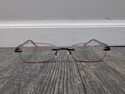 Foster Grant Eyeglasses Frames Pink 52-18-138 PD58.5mm +1.25 LO0717 Dani PRP