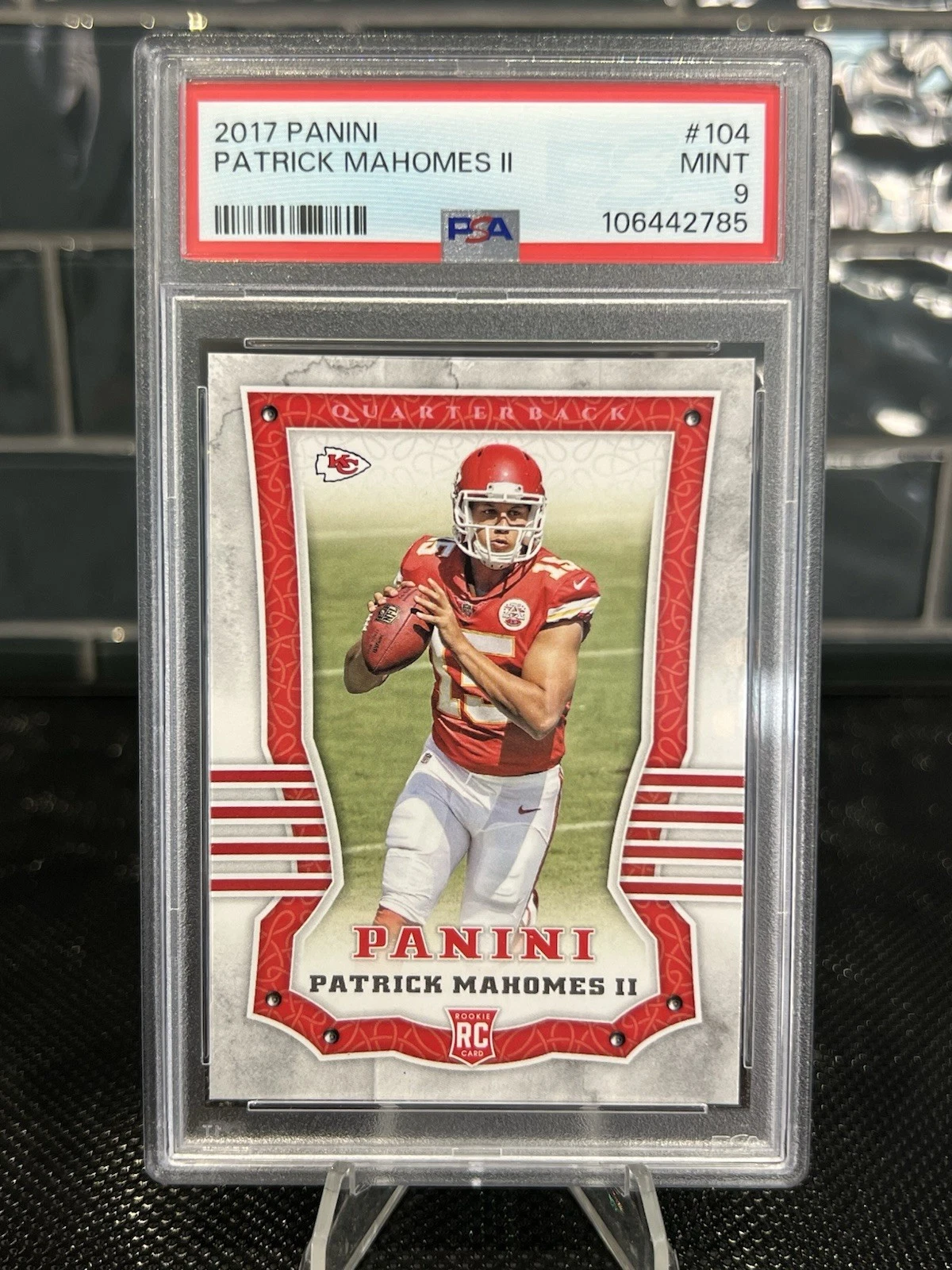 Patrick Mahomes trading card