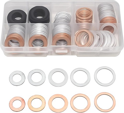 #ad #ad Car Oil Drain Plug Crush Washer Assortment 80PCS 10mm 12mm 14mm 16mm 18mm Au... $13.90