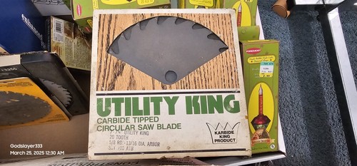 Vintage Utility King Carbide Tipped Saw Blade 7-71/4 20T F/8RD 13/16 DIA - Picture 1 of 2