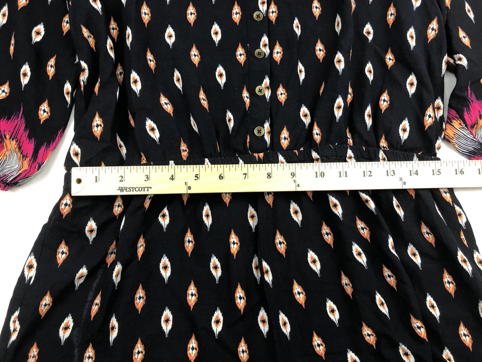 Pantalones Cortos Bongo Multicolor Manga 3/4 Una Pieza Mameluco Geométrico Mujer Talla L Foto 4 de 4