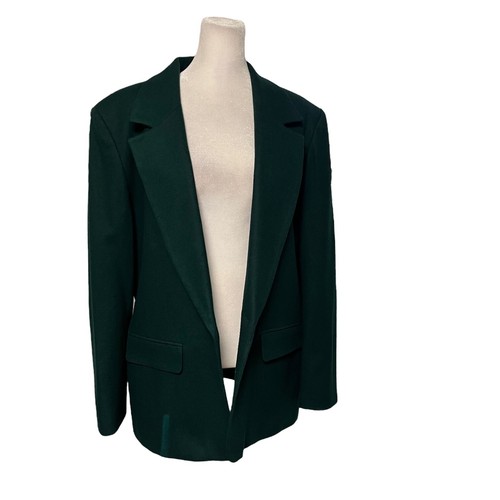 Pendleton klassischer grüner Wollblazer mit gekerbtem Kragen und einem Knopf Größe 10 - Bild 3 von 7