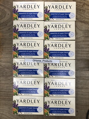 Yardley London Moisturizing Bath Bar Essential Oil Super Blend 4oz. Soap 12ct