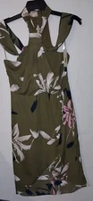 H By Halston New W TAGS Cold Shoulder Floral Dress Size 10 CB3