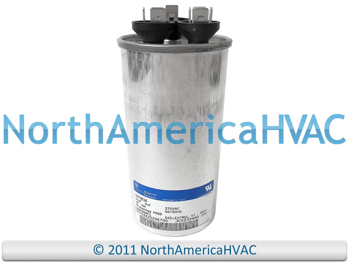 Capcom Dual Run Capacitor 30/4 uf MFD 370 Volt Fits GE Genteq  