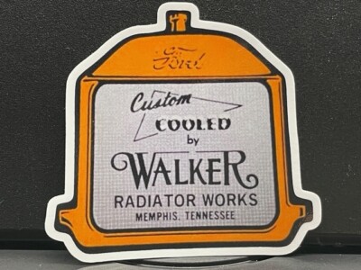 VRHTF ''NHRA COOL ''WALKER RADIATOR WORKS MEMPHIS TN'' 4''X 4'' STICKER