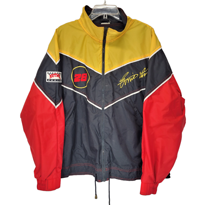 Vintage 90s Nascar Texaco Havoline Ernie Irvan Racing Jacket Retro 