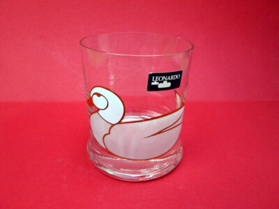 LEONARDO Glas Enten Dekor weiss gold - Wasserglas / Whiskyglas 10 cm