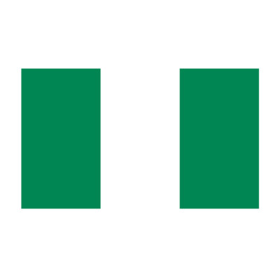 2 x Nigeria FAHNE Bügelbild Siebdruck für Stoff maschinenwaschbar Transferflicken