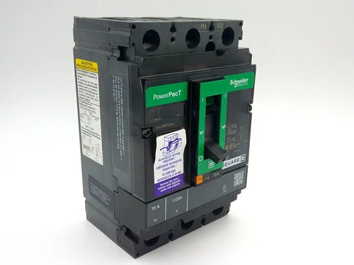 Square D HJL36070 Powerpact Circuit Breaker 70A 600V 3P 3PH HJL 70 Amp 600 Volt