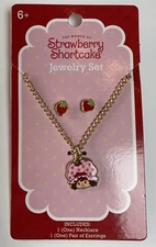 NEW! 🍓Strawberry Shortcake JEWELRY SET: Necklace, Earrings Wildbrain