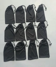 LOT OF 30 BLACK MICROFIBER SUNGLASSES & OPTICAL FRAME SOFT CLEANING CLOTH POUCH