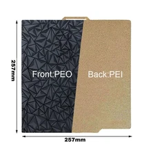 For Bambu Lab X1/X1C/X1E/P1P/P1S/A1 PEI PEO Build Plate Heated Bed 257x257mm