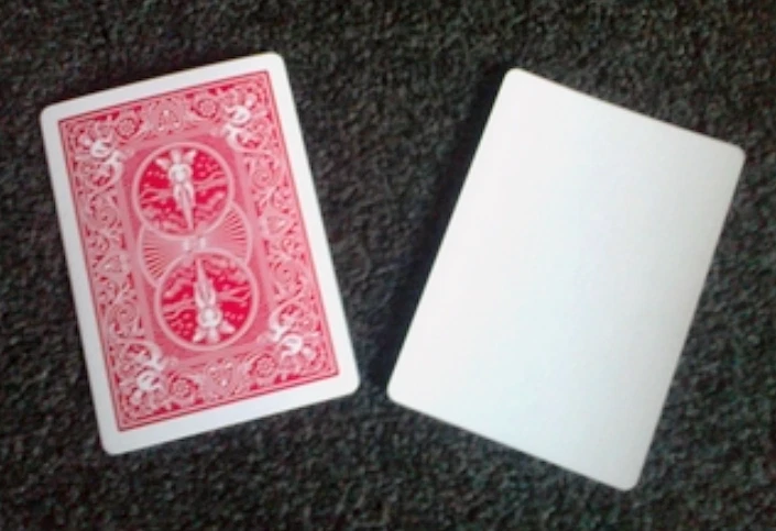 2 Cartes Spéciales Bicycle - Dos Rouge / Face Blanche - Tour de magie - Photo 1/1