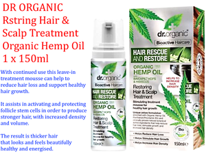 DR ORGANIC Organic Hemp Oil Restoring Hair Scalp RESCUE ...